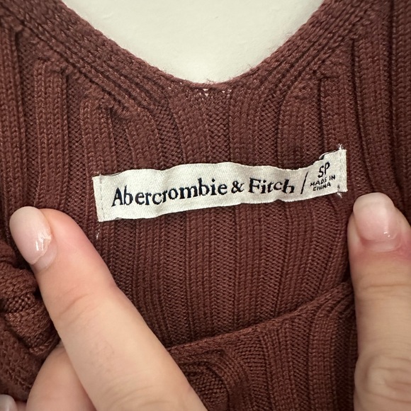 Abercrombie & Fitch Chocolate Brown Knit Midi Dress - Picture 5 of 9